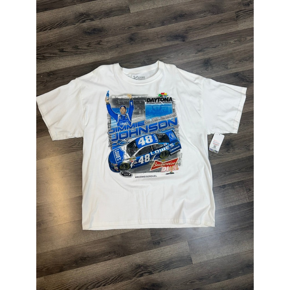 Chase Authentics Jimmie Johnson 2015 Daytona Budweiser Duel T-Shirt XL NWT